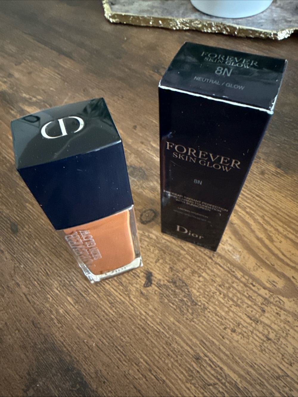 Dior Forever Skin Glow Foundation 8N - Warm Tan Bottle with Box
